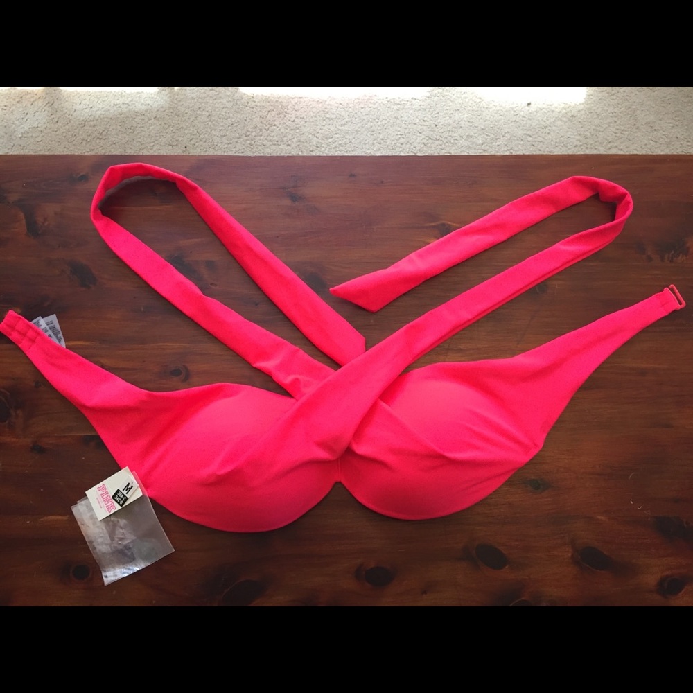 Pink Victoria’s Secret swim bra